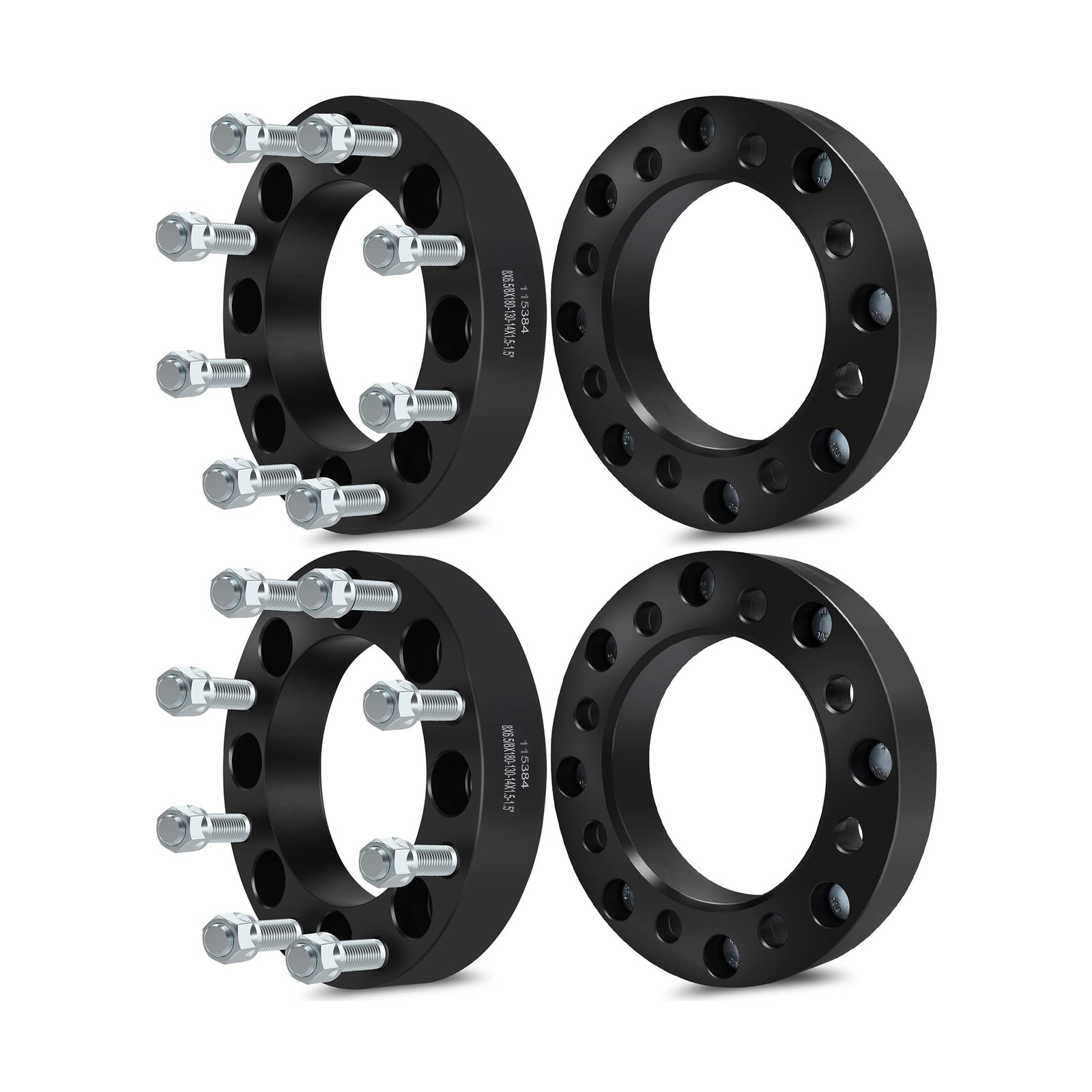 SCITOO 4PCS 8x6.5 to 8x180 Wheel Adapters 1.5 inch 14x1.5 Studs fit for 2001-...