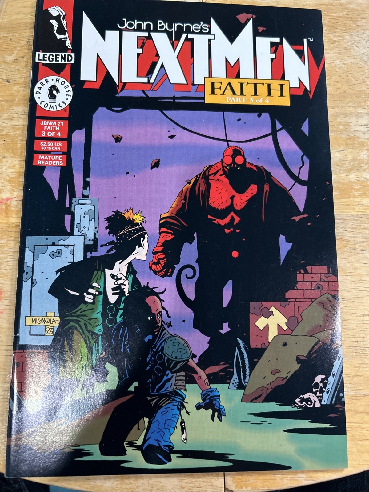 John Byrne's NEXT MEN #21 (Hellboy 1st app) Dark Horse Comics 1993 book mignola 