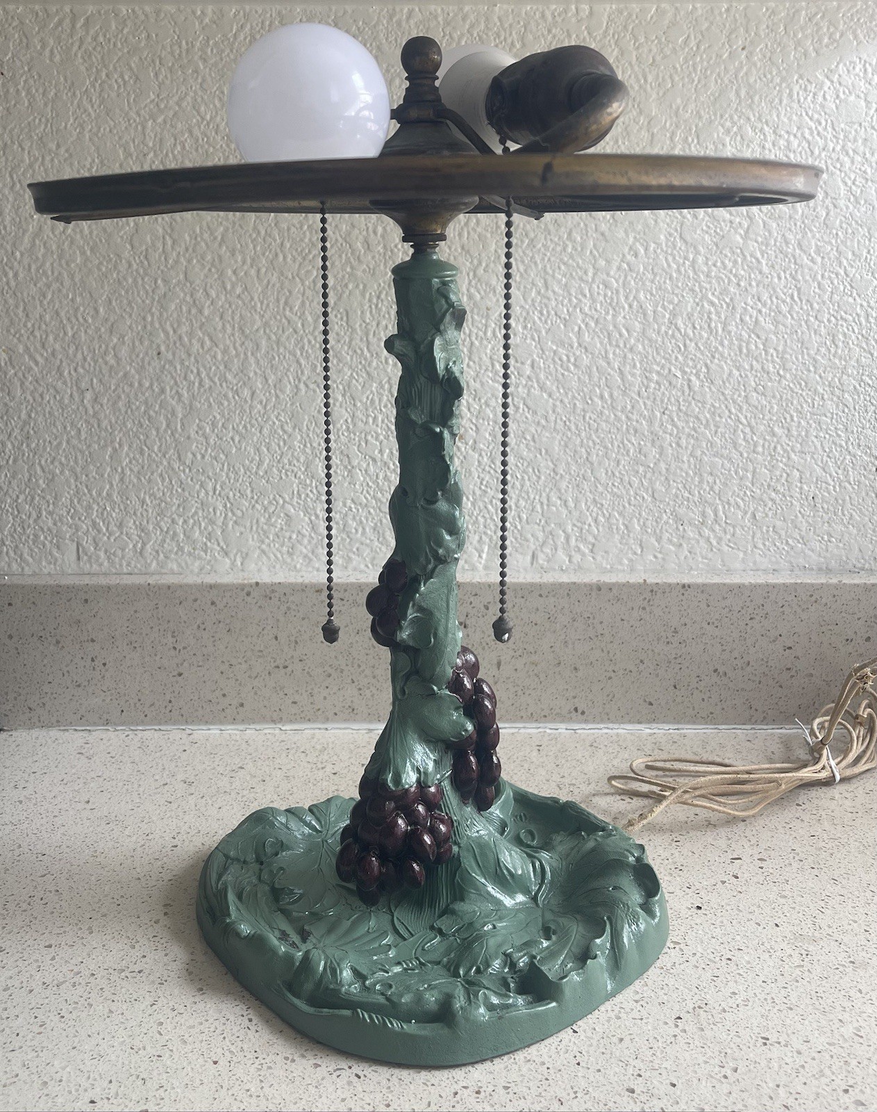 Authentic Signed Pairpoint Grapevine Lamp Base READ