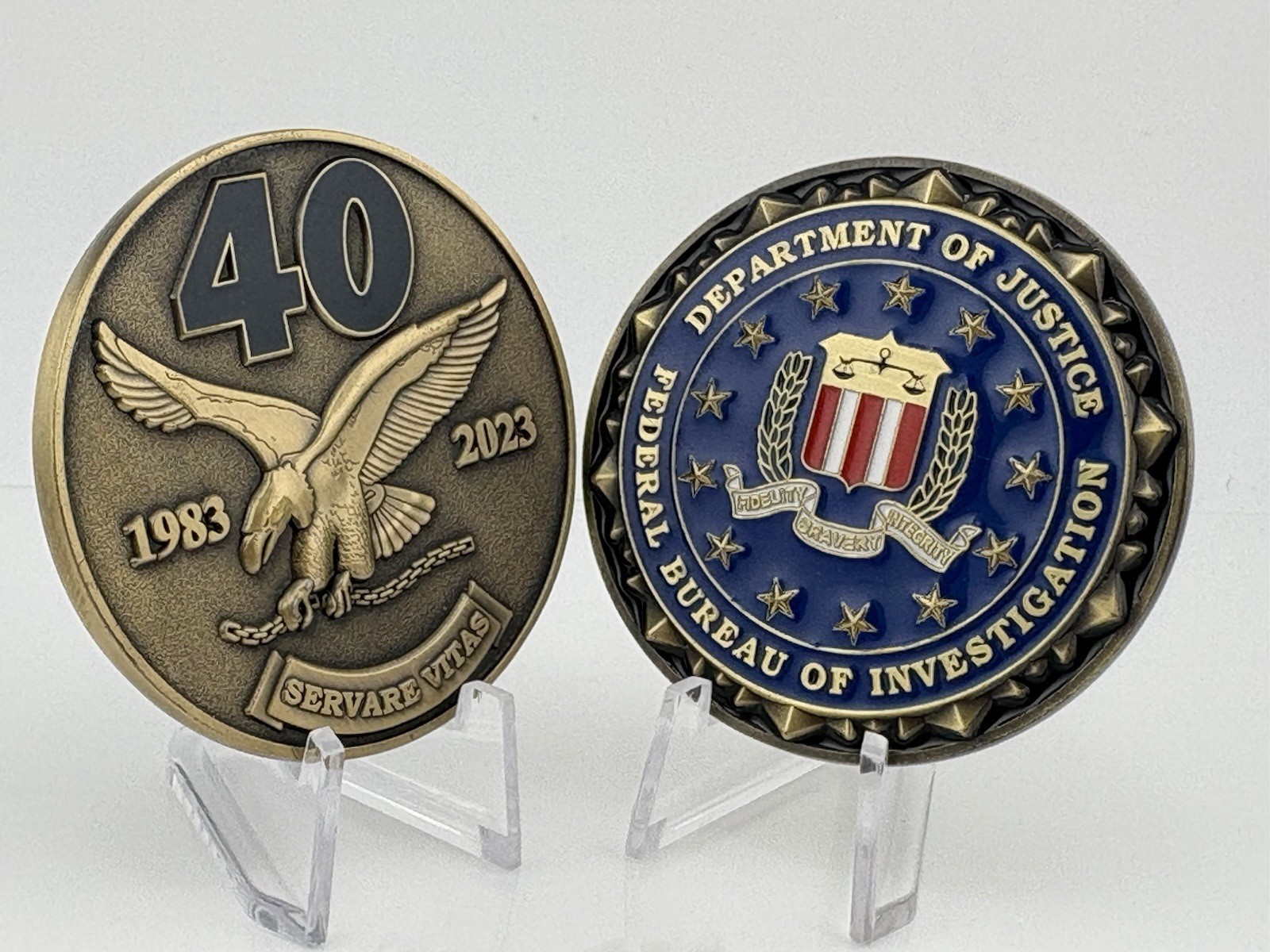 2” FBI Hostage Rescue Team HRT 40th Anniversary Challenge Coin 1983-2023 Nice