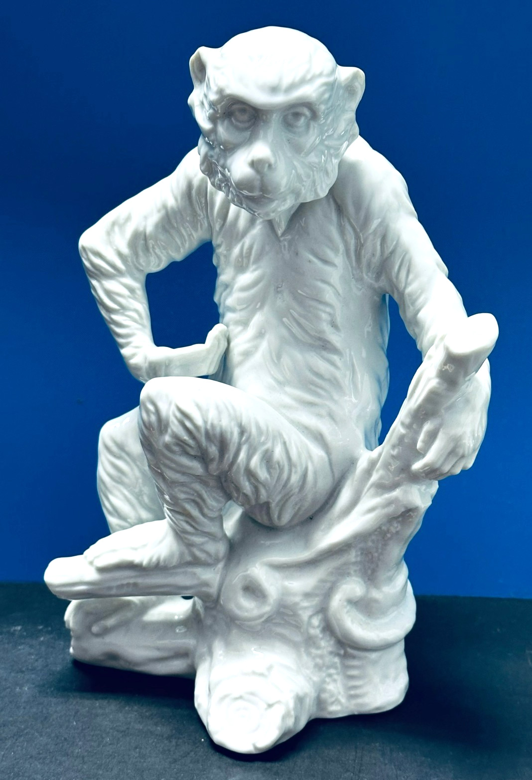 Vintage 60\'s Blank de Chine Monkey Porcelain Figurine #618 Japan West Germany 8\