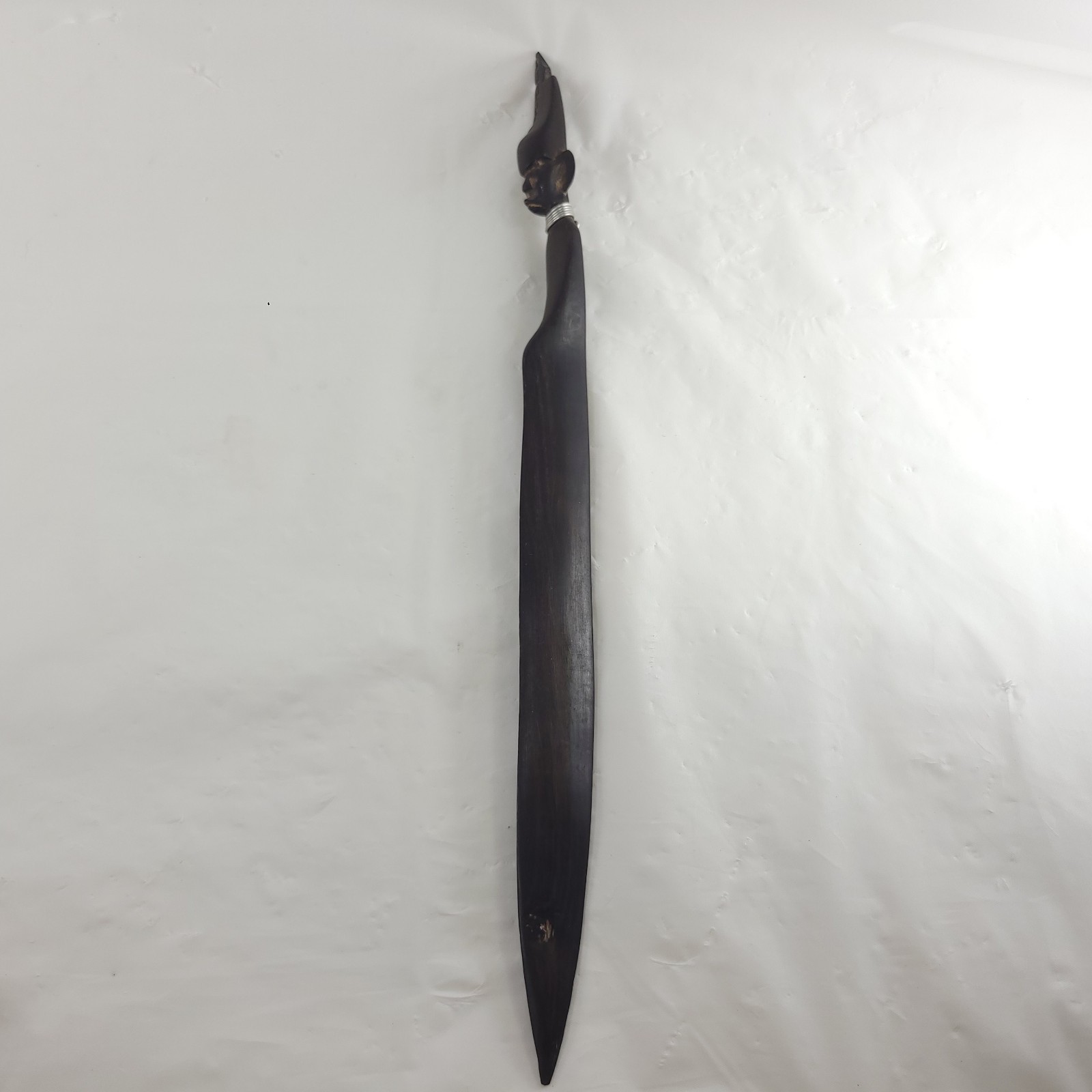 Vintage Kenyan Hand Carved Wood Letter Opener Besmo Tribal Art Decor Vintage Kenyan Hand Carved Wood Letter Opener Besmo Tribal Art Decor