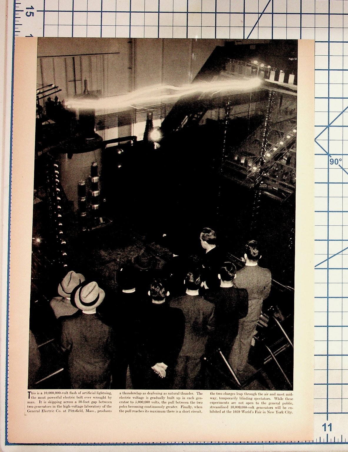 1930s General Electric Artificial Lightning Science Labs Magazine Article