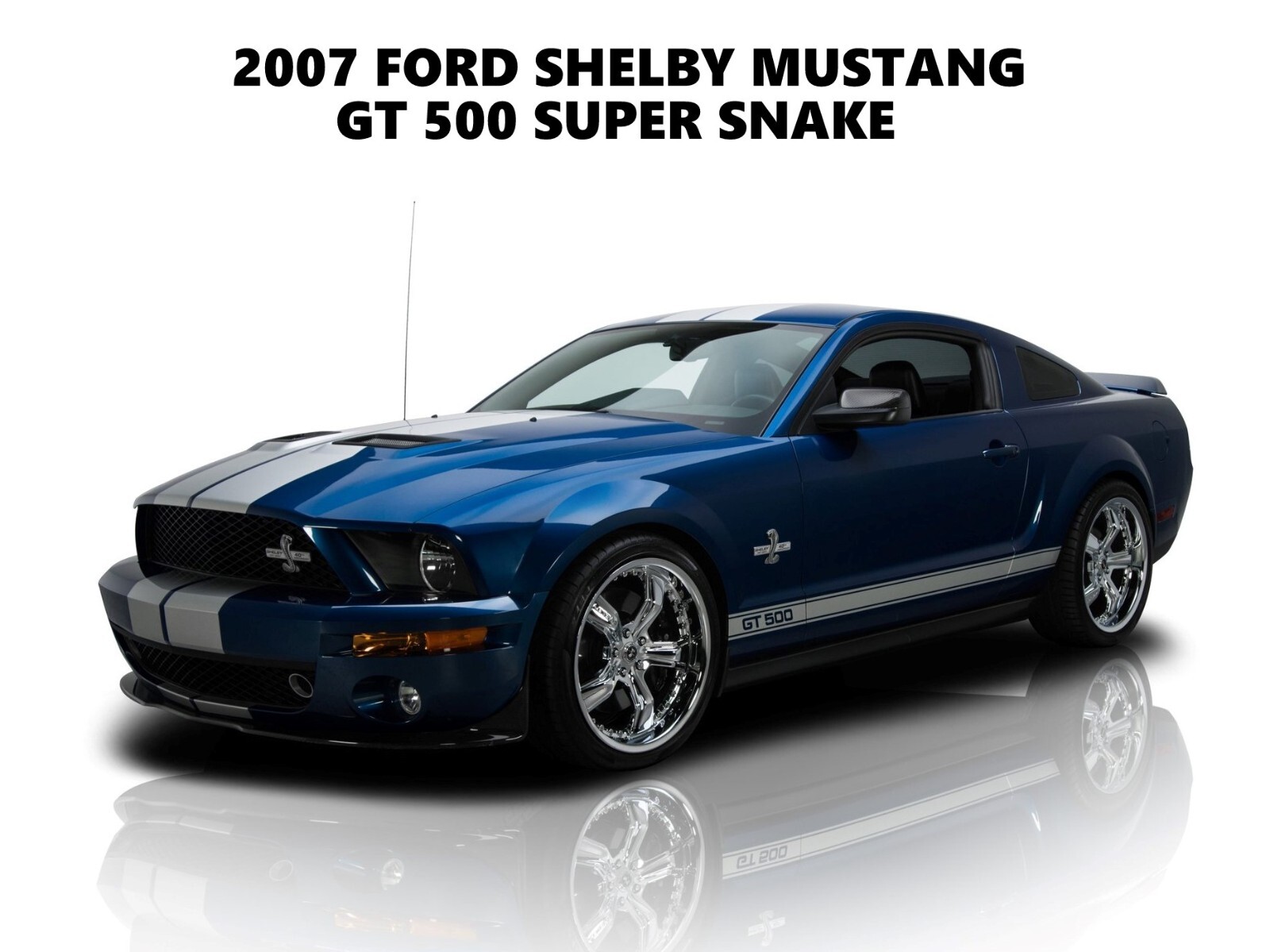2007 Ford Shelby Mustang GT-500 Super Snake Metal Sign: 12 x 16