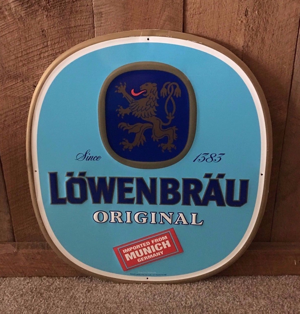 Rare Lowenbrau Original Imported From Germany Munich Beer Lager Bar Pub Man Cave