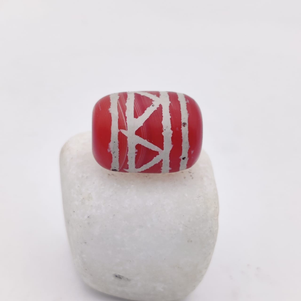 Original Ancient Sasanian Etched Carnelian Bead Amulet 