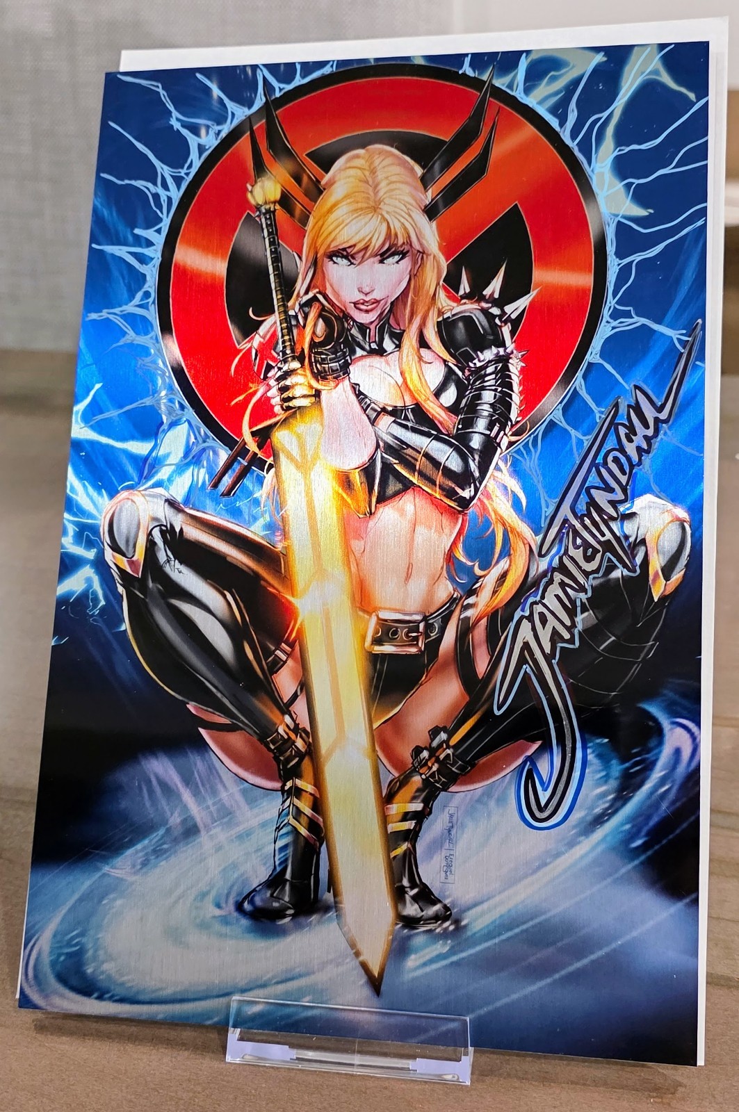 White Widow #6 REMARK SIGNED BY JAMIE TYNDALL Blue Magik Metal Limited 50 w COA