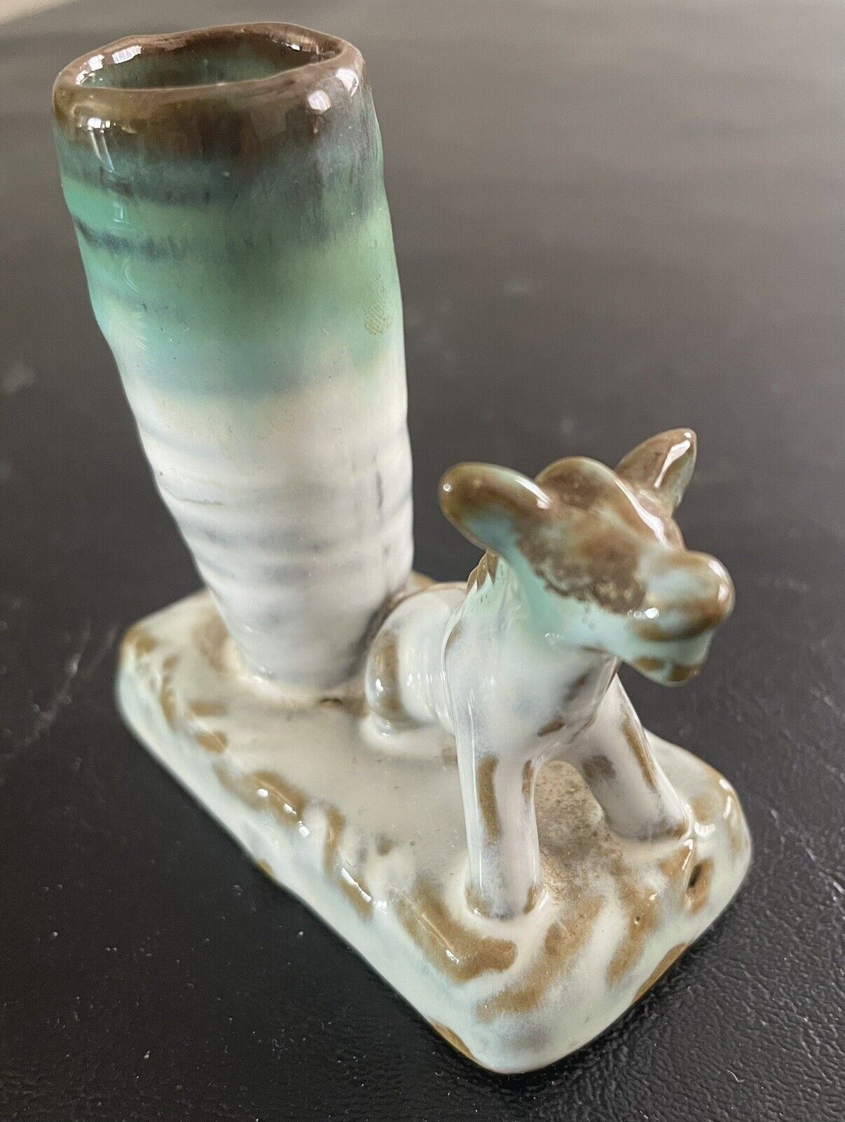 REDUCED Vintage PORCELAIN/ CERAMIC  TOBACCO PIPE STAND HORSE