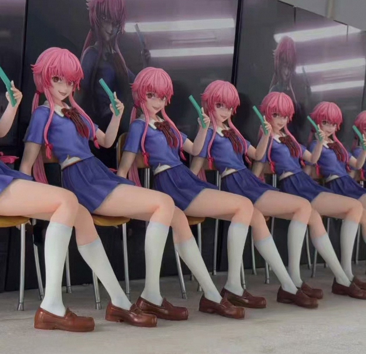 24cm Gasai Yuno Resin Statue Light Team Studio Normal Ver No Blood Figurine