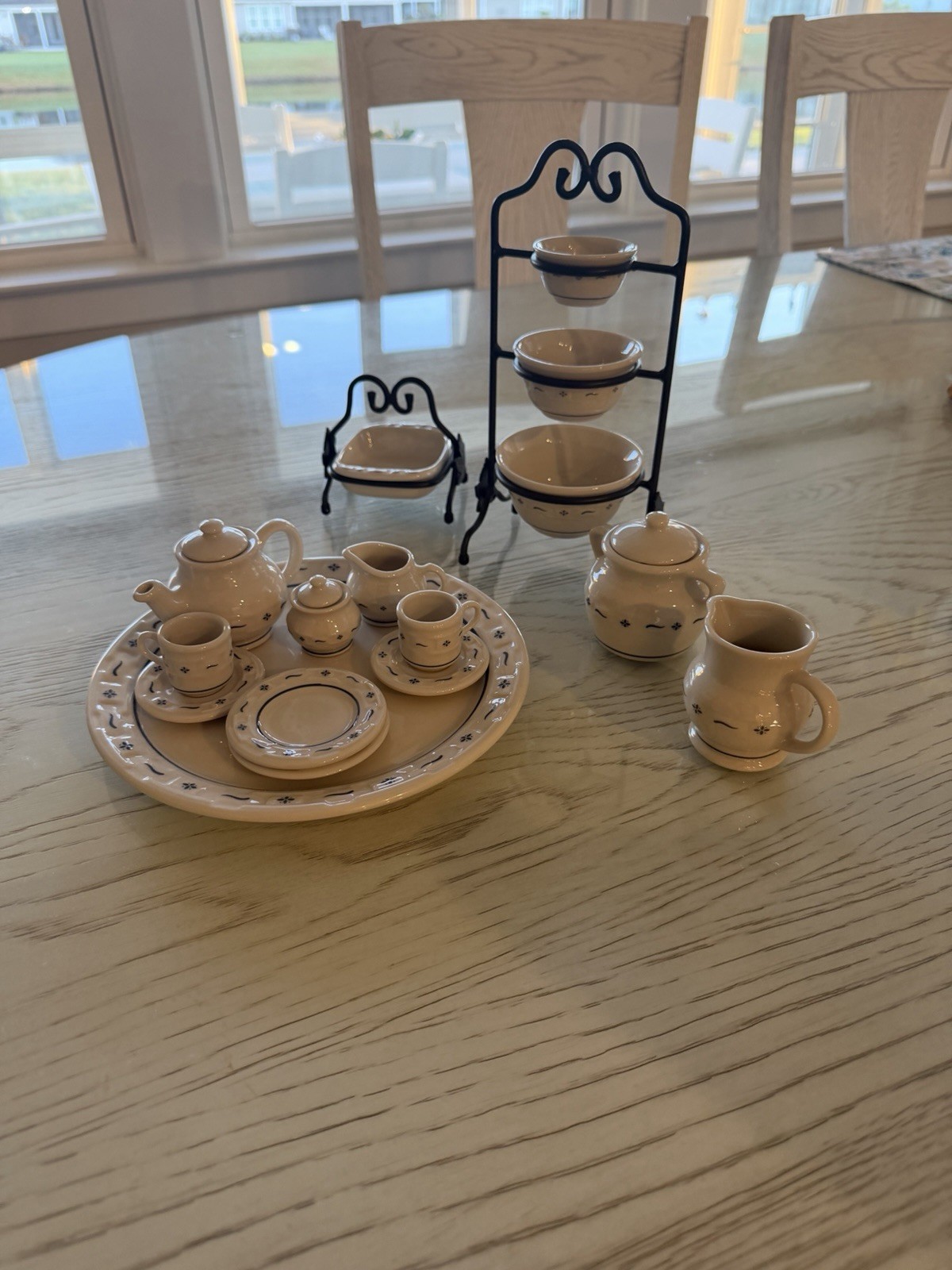 Logenberger miniature Blue & White Floral Ceramic tea set and more