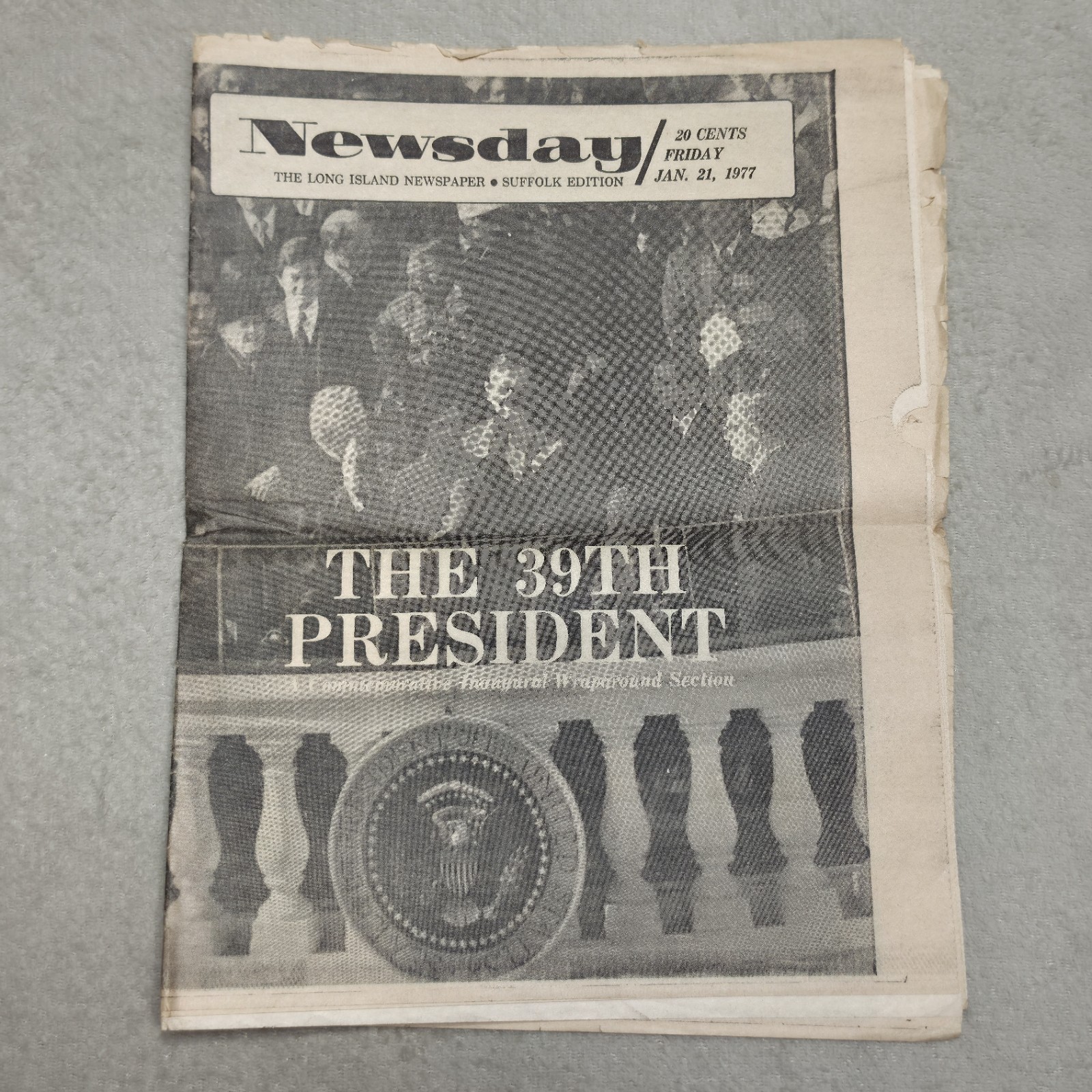 Vintage NEWSDAY Newspaper Jan 21 1977 JIMMY CARTER 39th President Inauguration