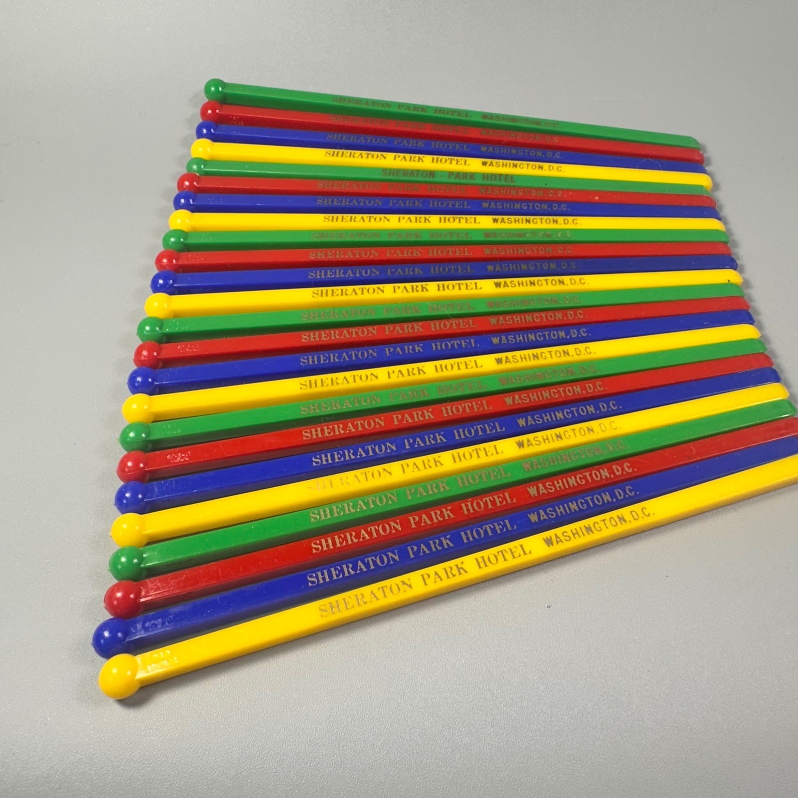 Vintage Sheraton Park Hotel Swizzle Sticks Set of 24 Washington DC Barware