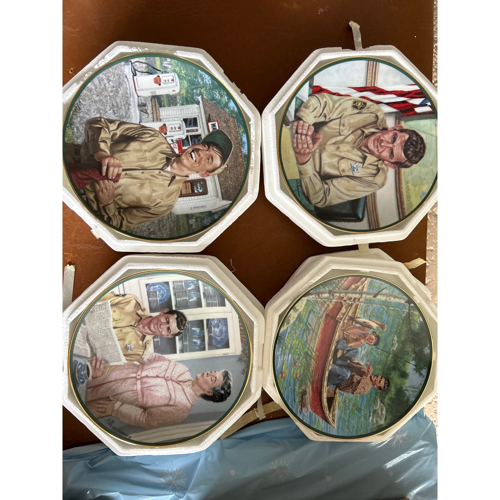 The Hamilton Collection set of four Andy Griffith show collectible plates.