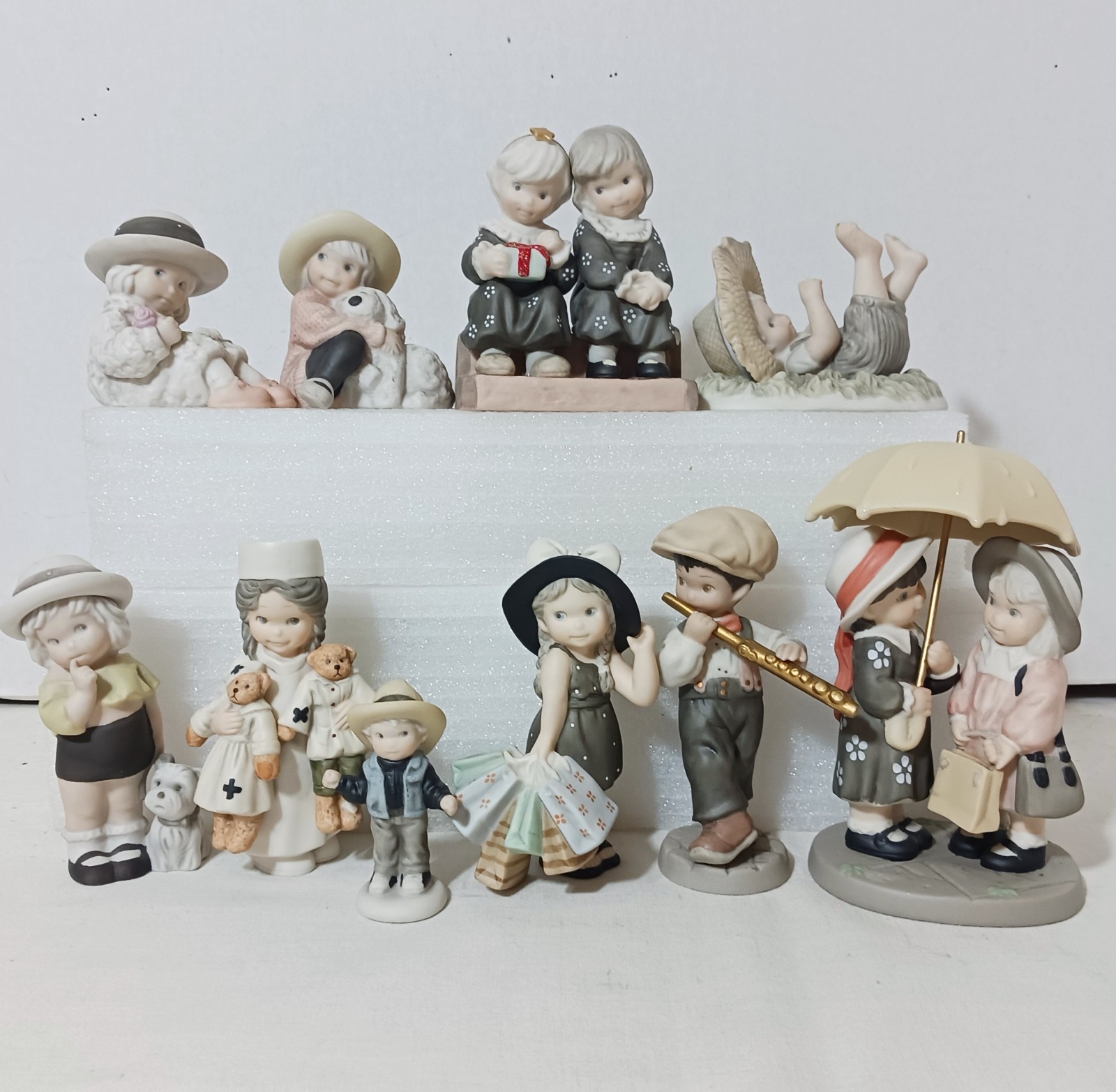 Lot of 10 Kim Anderson BOY & GIRL Figurines 1995-1999 Enesco NBM Bahner Studios