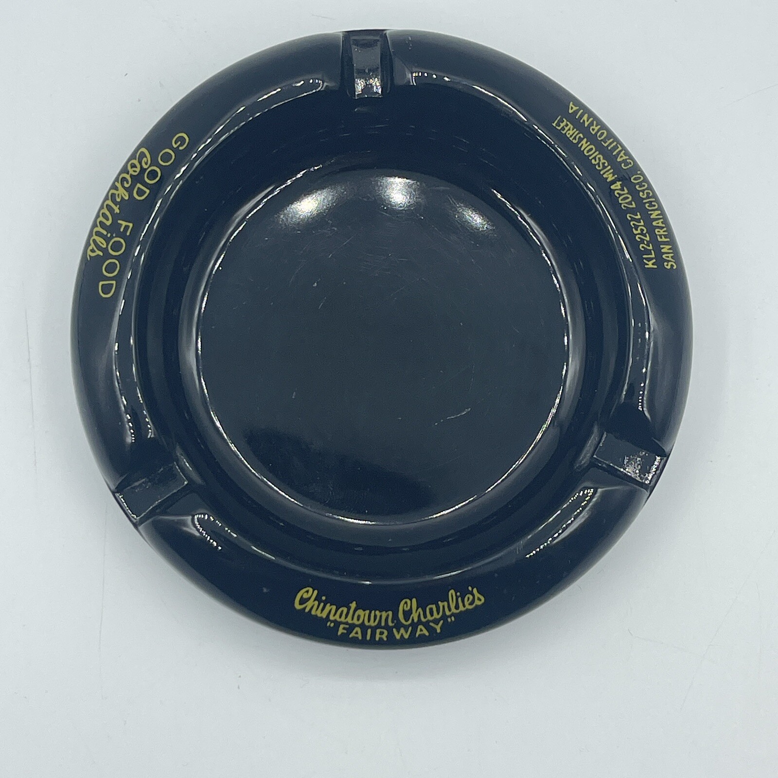 Vintage Ashtray Chinatown Charlie’s Fairway Old San Francisco Bar Restaurant