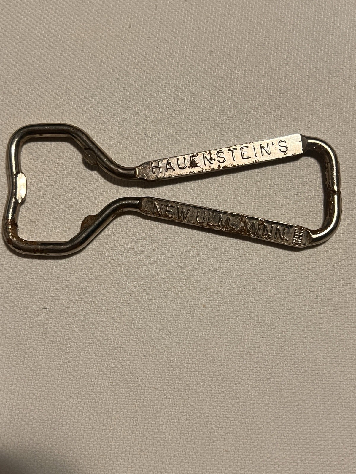 Vintage Hauenstein\'s Beer New Ulm, Minnesota Metal Advertising Bottle Opener