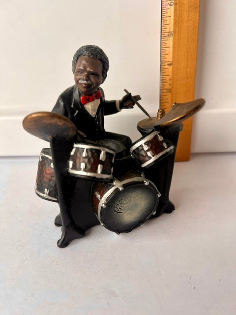 Enesco Parastone All That Jazz Drummer Vintage Figurine Signed