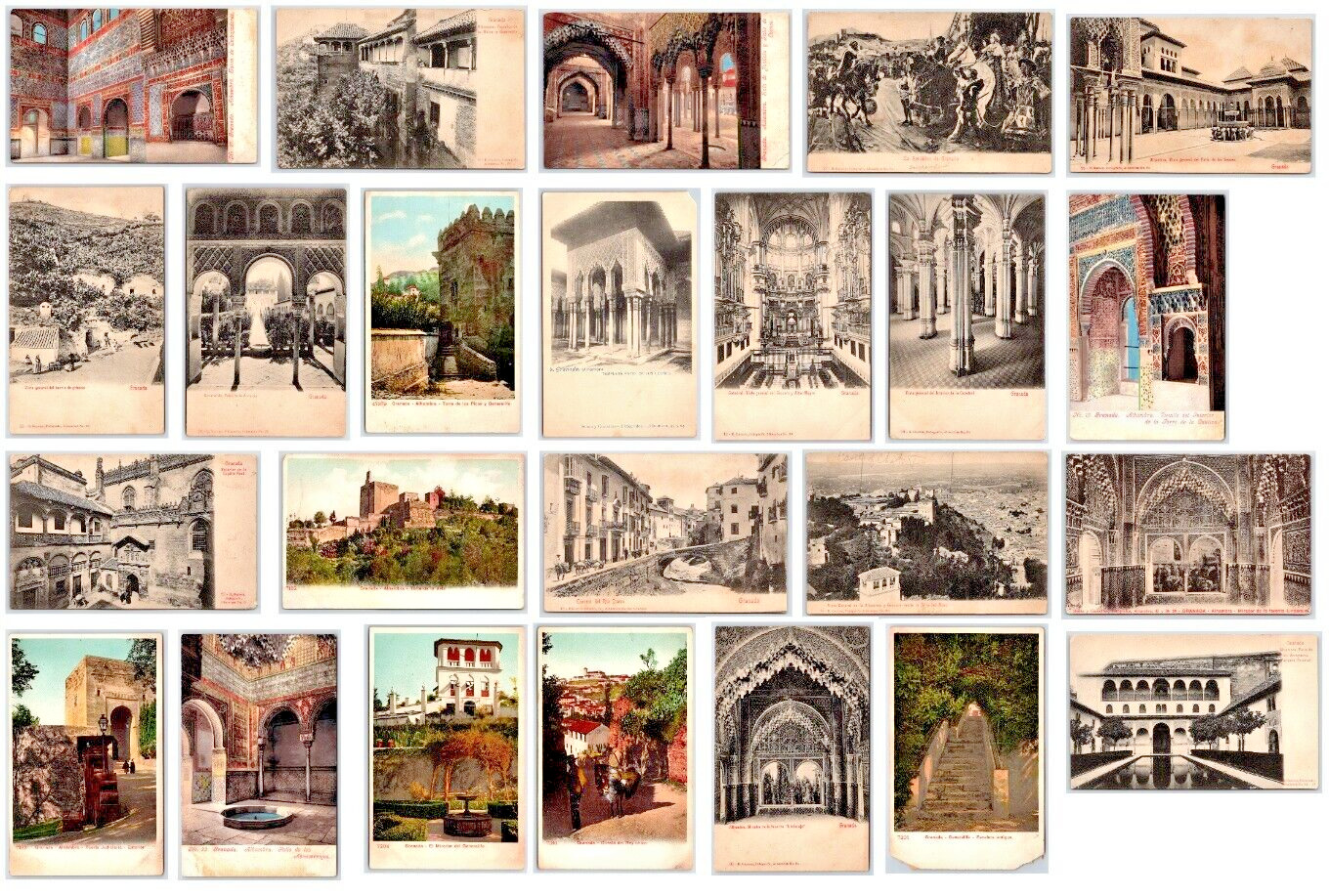 SPAIN  Granada, España LOT  of 24 ~ Andalusia , Alhambra Castles mosque churches