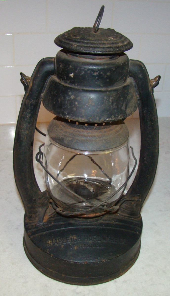 Antique Shapleigh Hardware Co Norleigh Diamond Lantern Glass Globe 13