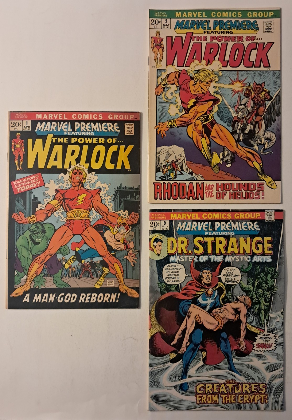 Marvel Premiere #1, 2 & 9 (1st app of Adam Warlock/\