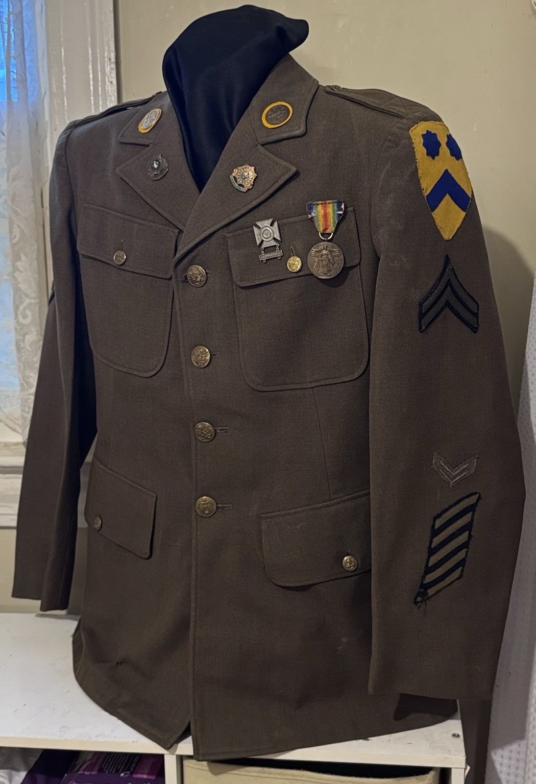 Pre WWII M1926 Spec 831-B Wool Service Coat Machine Gun Troop, 2nd Cavalry Regt