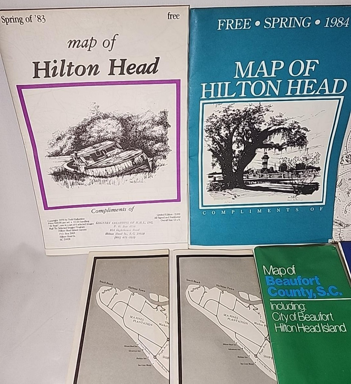 Rare Vintage Hilton Head Island History Lot - 1959 Holmgren Book & Sea Pines Map