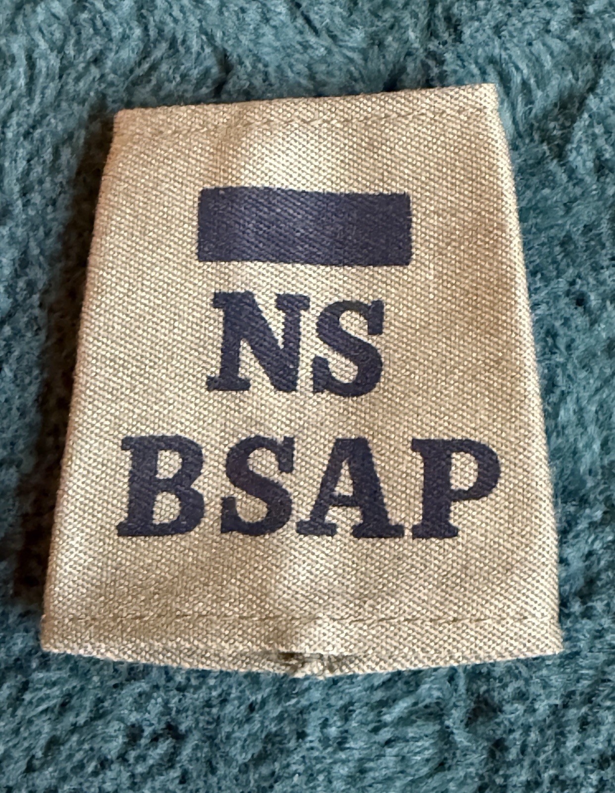 This is a cloth shoulder insignia from the British South Africa Police