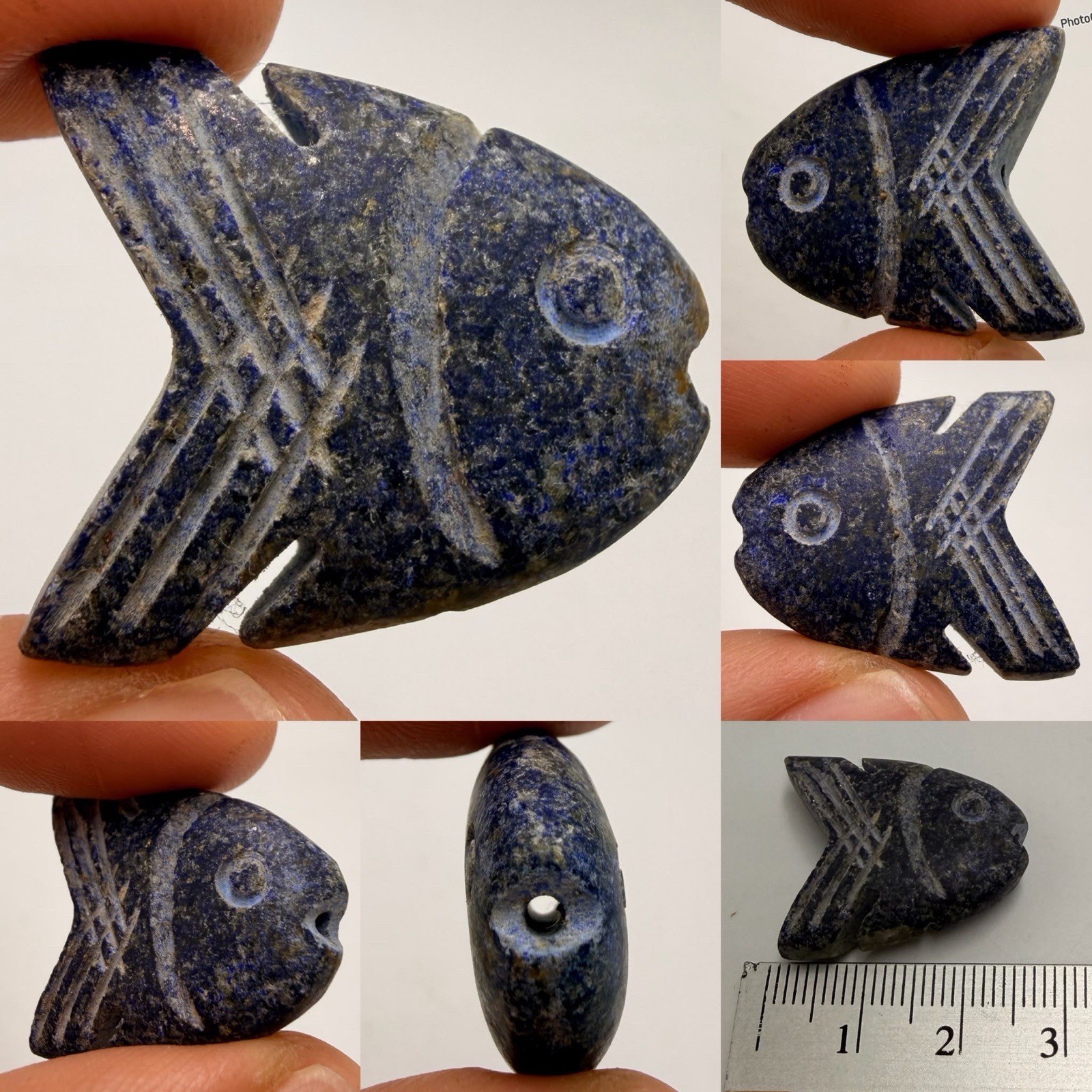 Roman Old Lapis Lazuli Stone Carved  Old Unique Amulet