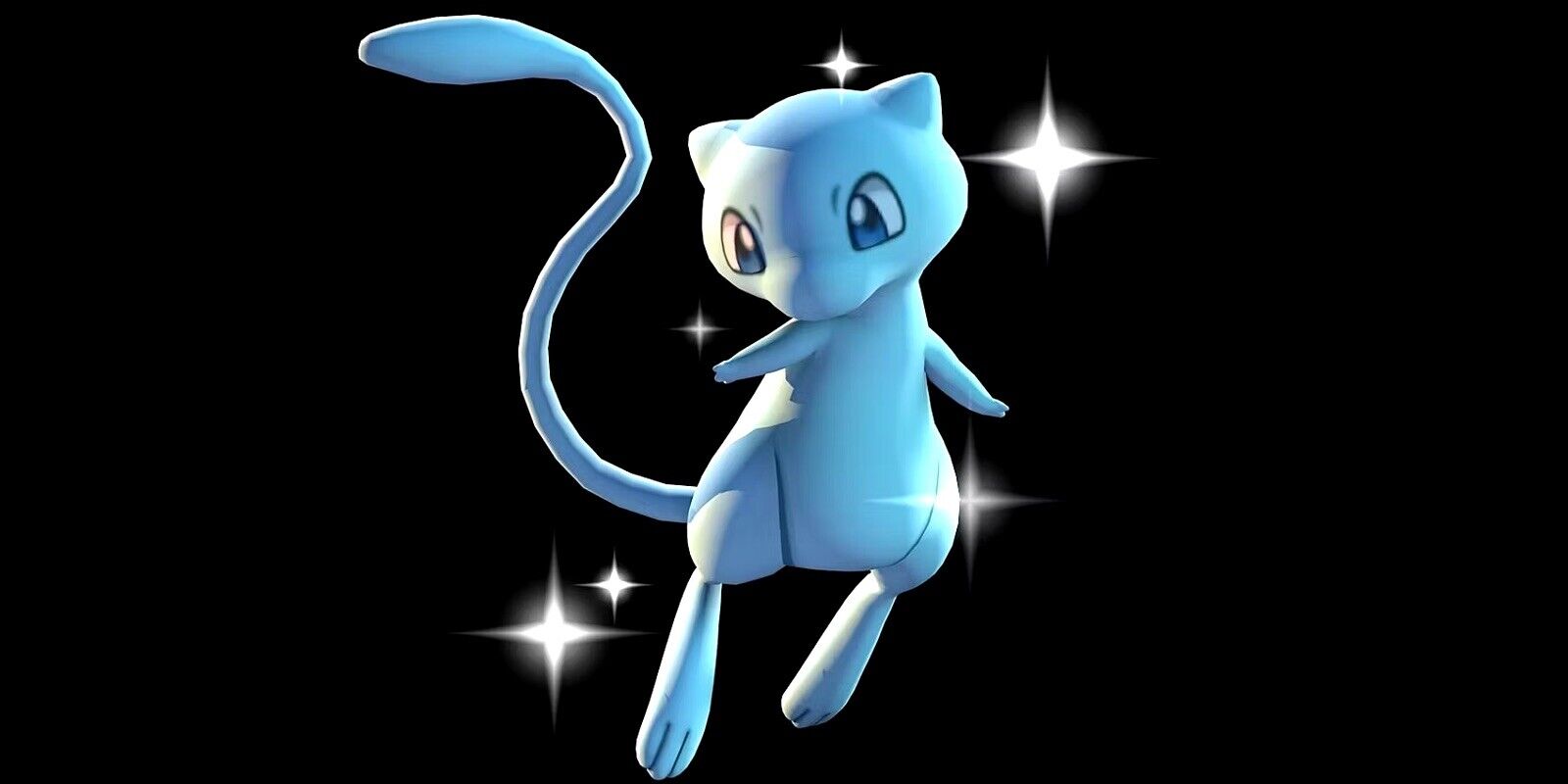 Pokemon Shiny Mew Plush Blue Stuffed Toy
