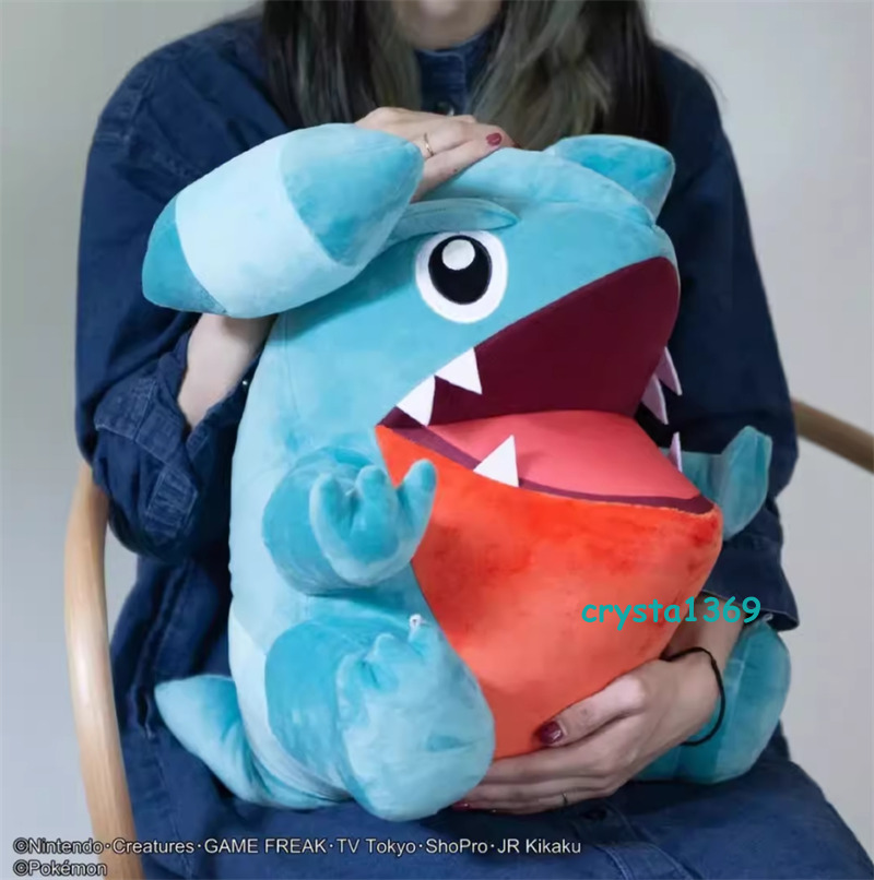 Cartoon Animal Gible Huge Plush Doll Blue Stuffed Pillow Cushion Gifts 50cm NEW