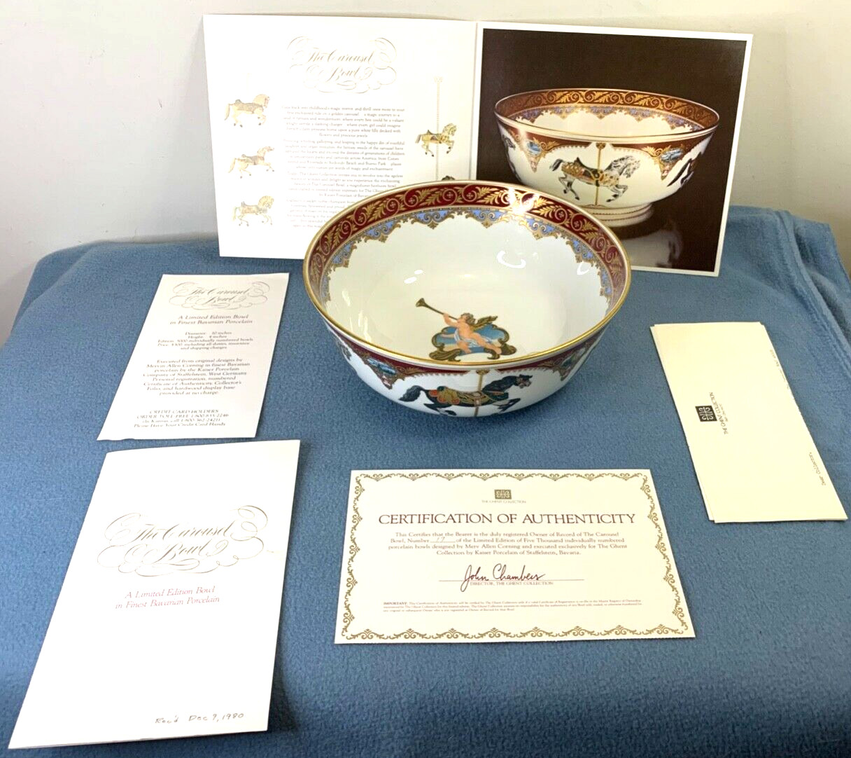 KAISER _ THE CAROUSEL BOWL LIMITED EDITION 17/5000, 1980 GHENT COLLECTION RARE