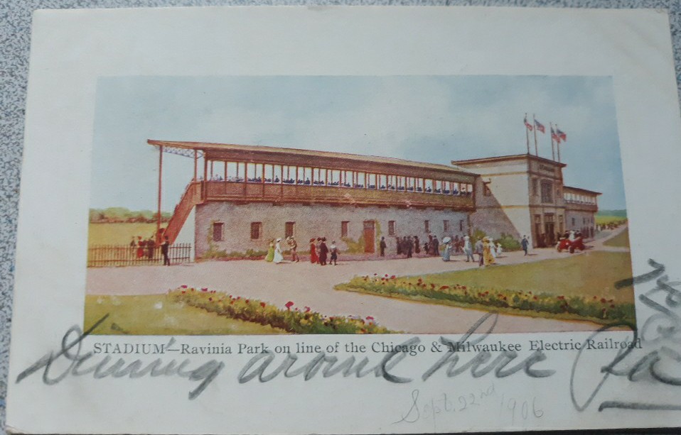 Ravina Park Stadium Chicago Milwaukee Electric Railroad 1906 