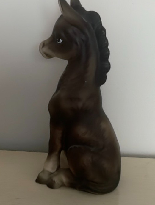 CUTE  PORCELAIN DONKEY FIGURINE BY UCAGCO. ABOUT 9\