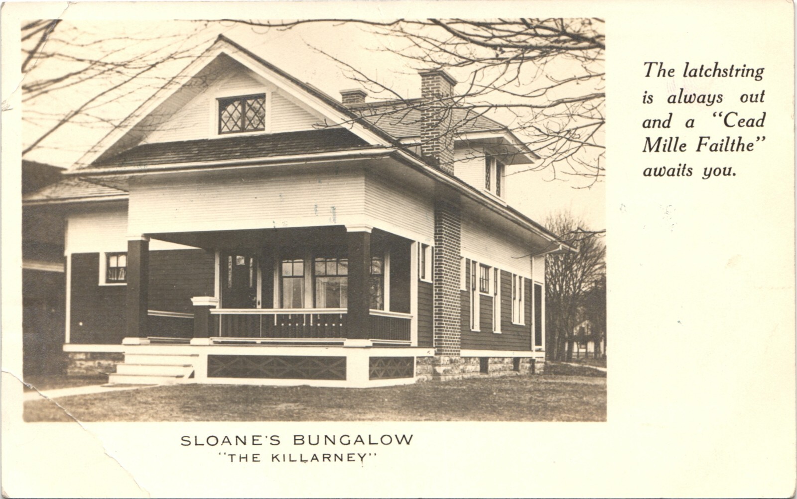 BUNGALOW HOUSE antique real photo postcard rppc OLEAN - DANSVILLE NEW YORK NY