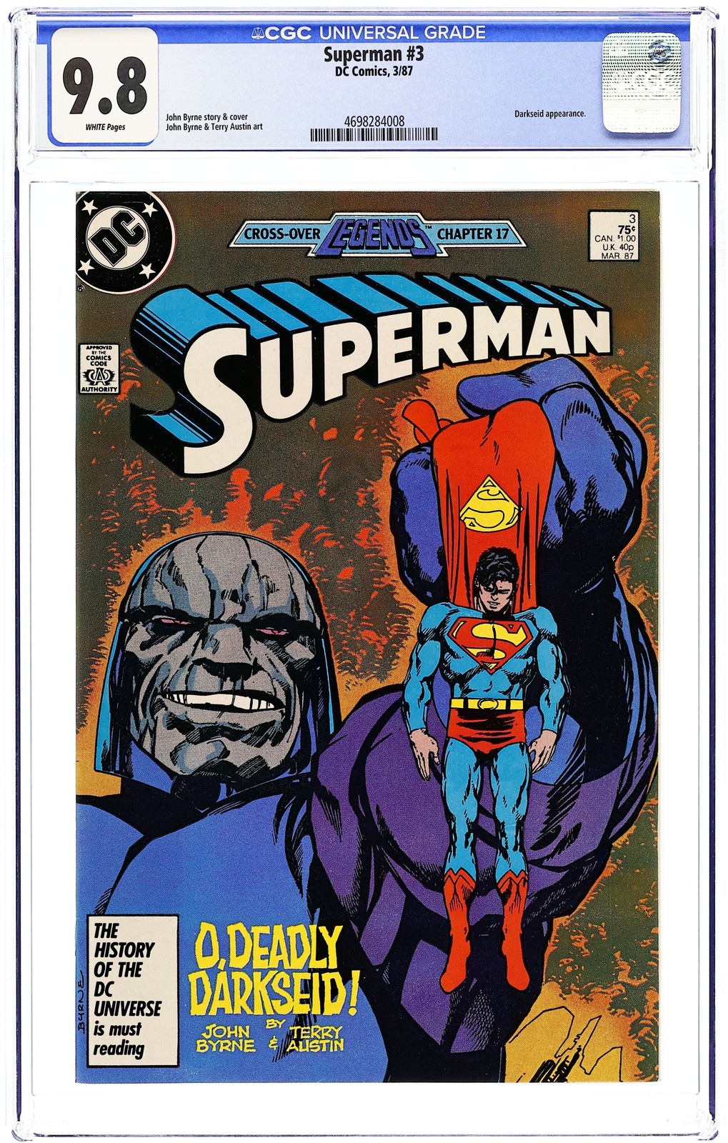 Superman #3 CGC 9.8 1987 4698284008