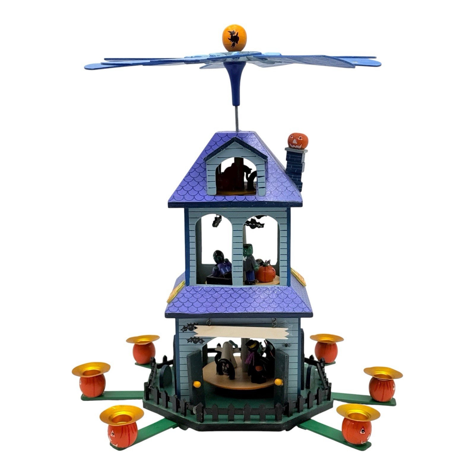 Vintage Lillian Vernon Wooden Halloween Carousel 3-Tier Candle Pyramid RARE Vintage Lillian Vernon Wooden Halloween Carousel 3-Tier Candle Pyramid RARE