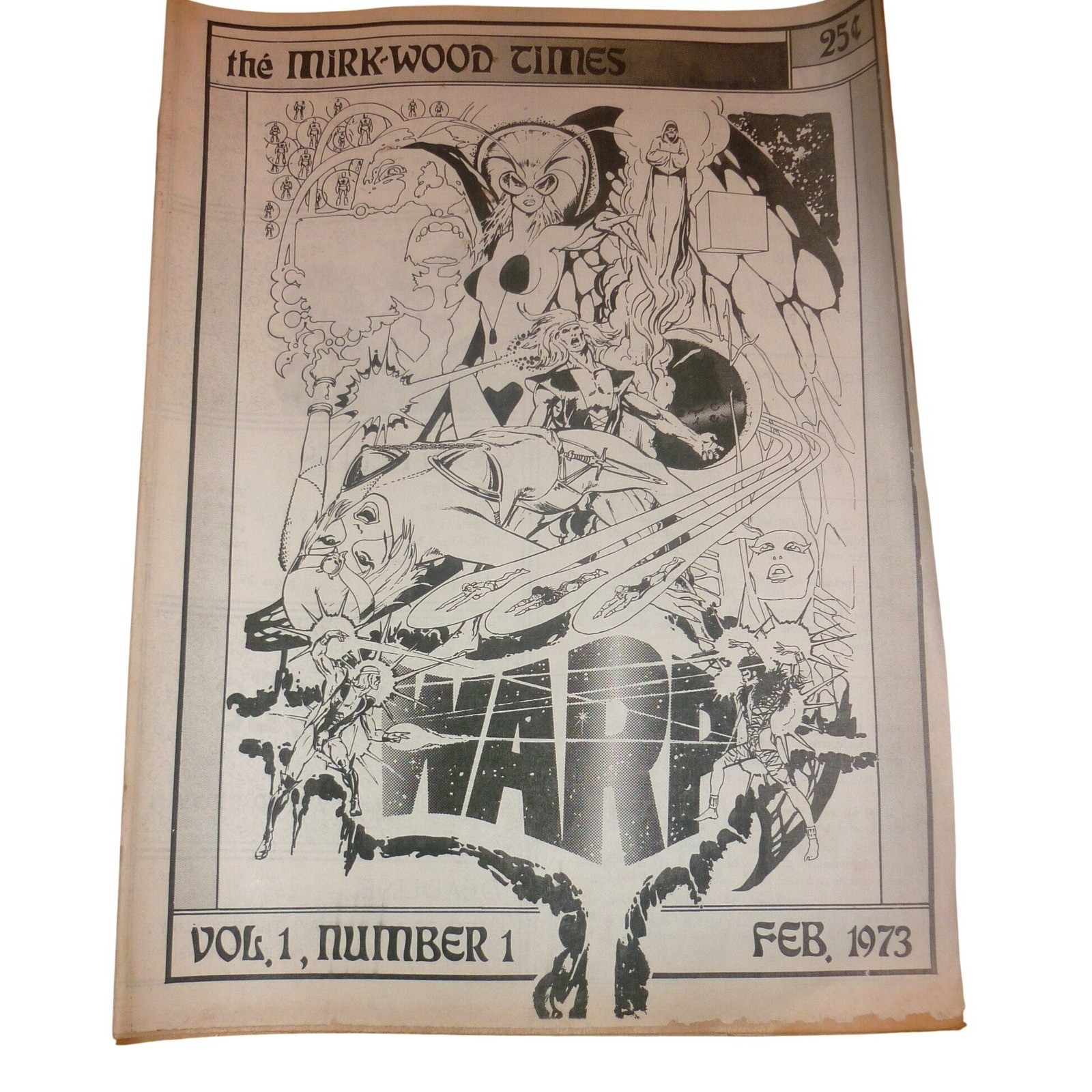 Vintage 1973 The Mirk-Wood Times Fanzine Vol 1 No 1 Neal Adams Warp Cover Rare