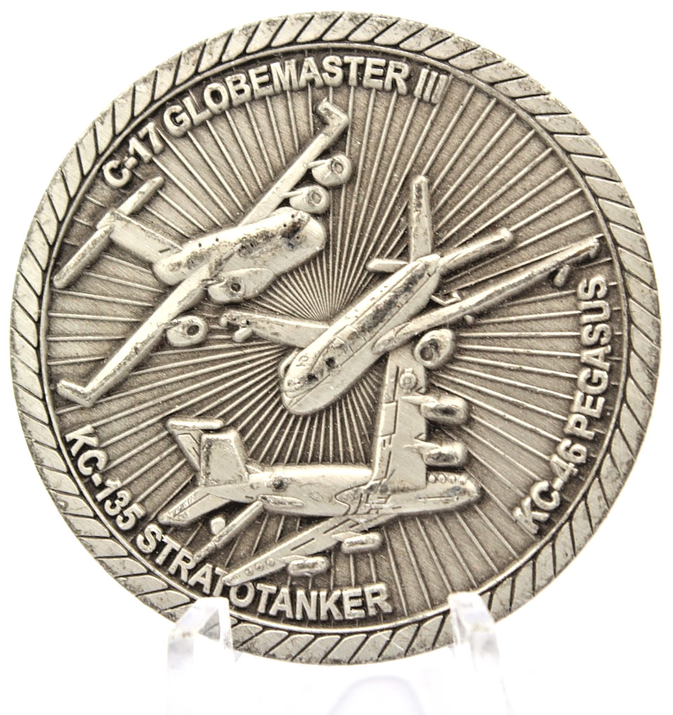 USAF Altus AFB C-17 KC-46 KC-135 Aircraft Challenge Coin 1.6