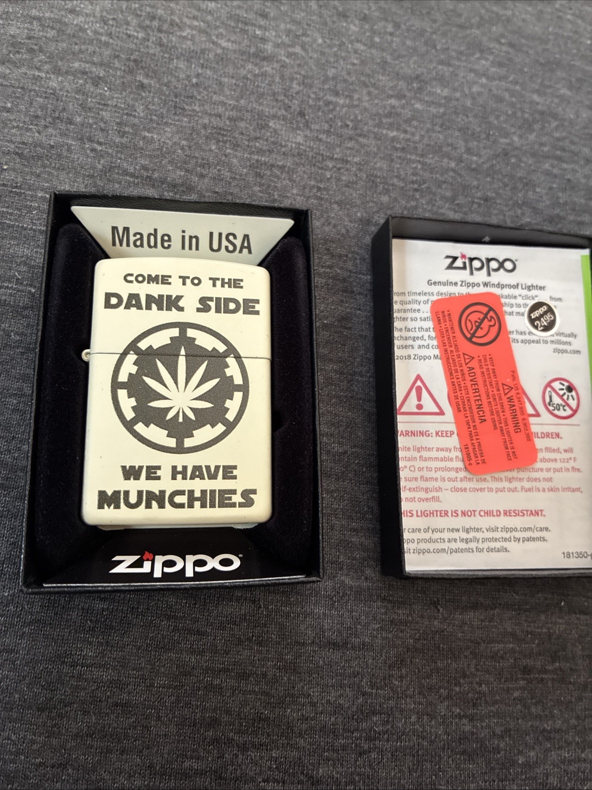 Come To The Dang Side We Have Munchies Zippo Lighter