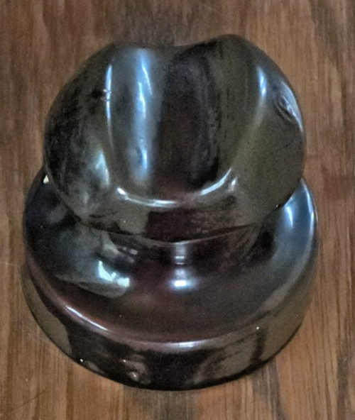 Vintage Brown Porcelain Ceramic Insulator Unbranded    MOM#105