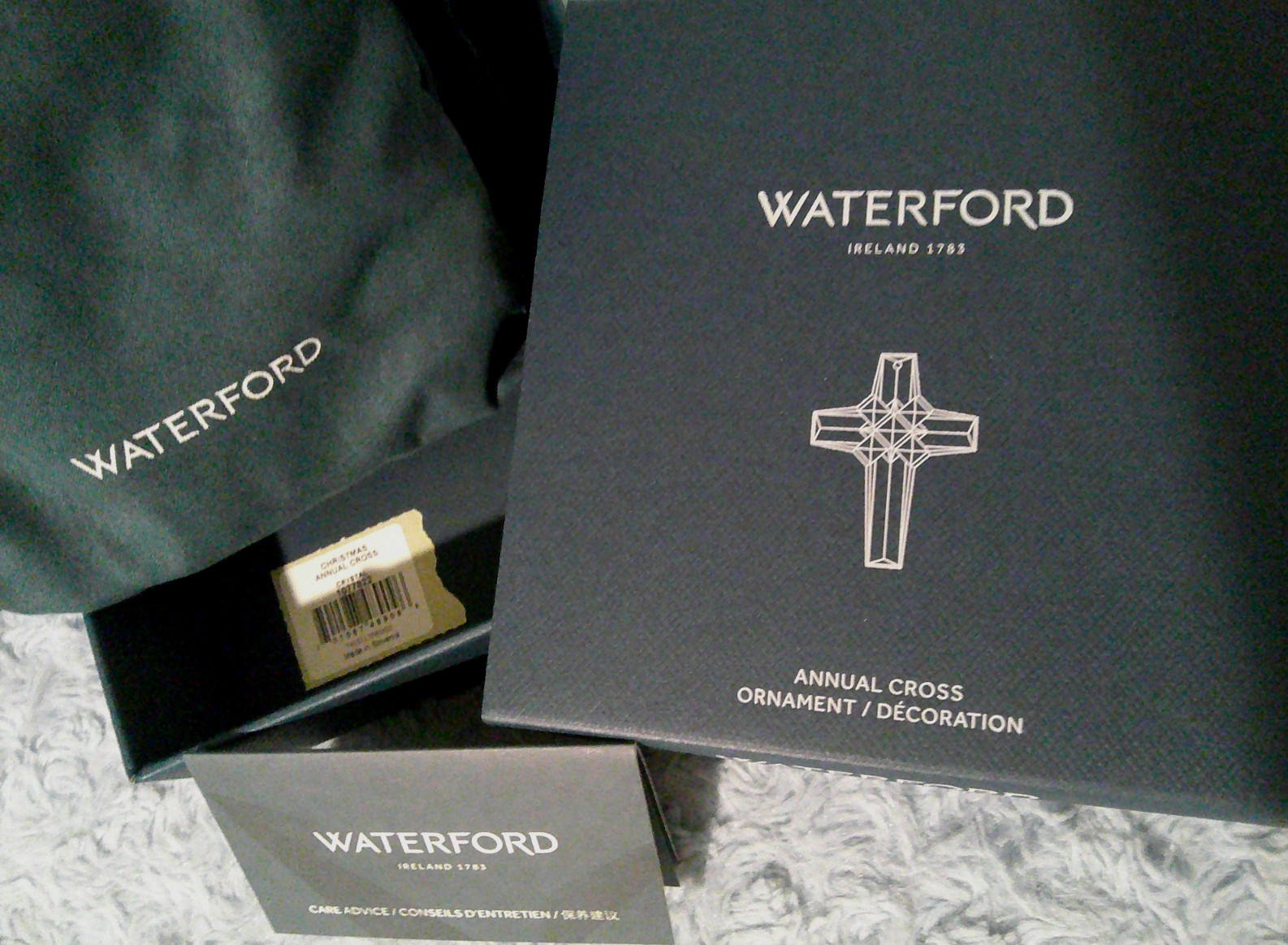 Waterford Annual Crystal Cross Christmas Ornament 2025 Slovenia NIB