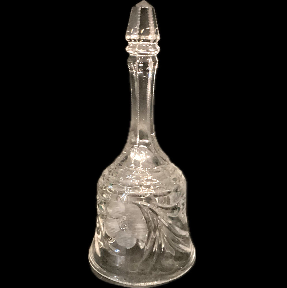 Crystal Bell Floral Pattern 7 3/4 Inch