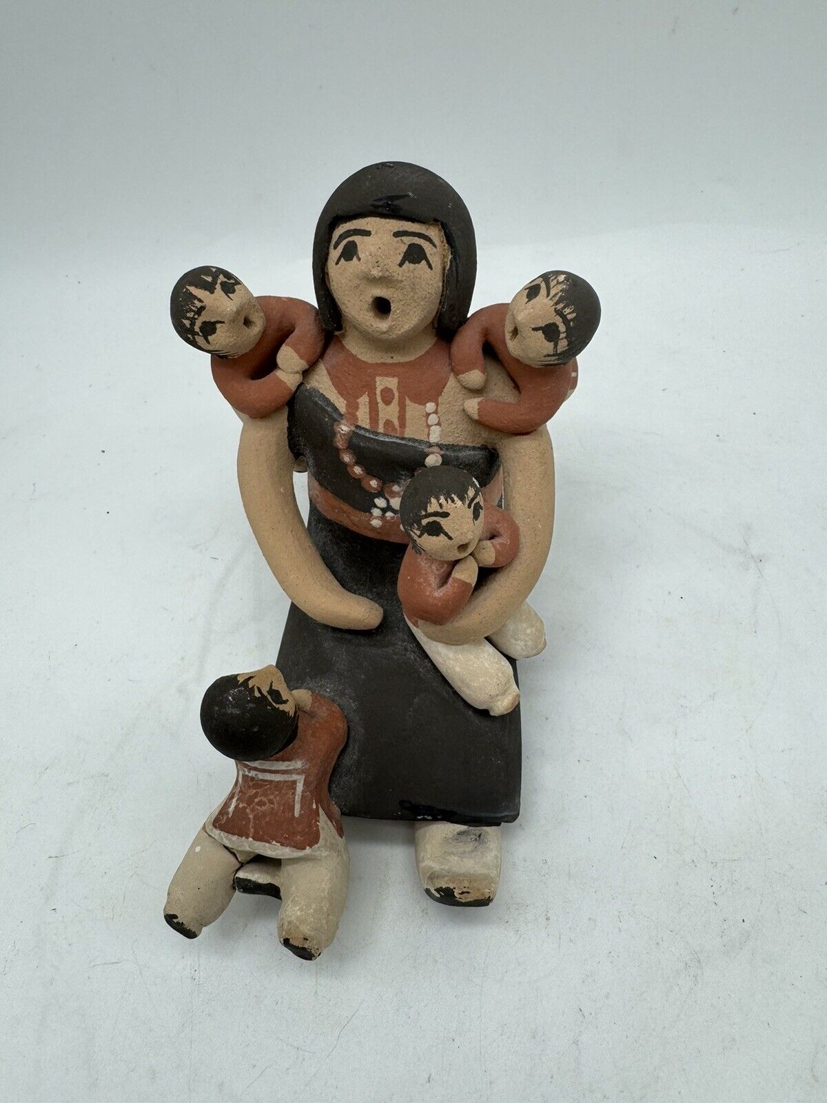 Jemez Pueblo Native American Storyteller Pottery By Adrienne Shije 4 Children