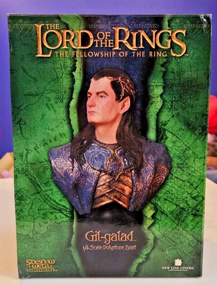 New - Sideshow - Lord of the Rings Gil-Galad 1/4 Scale Bust Statue - 1181/3000