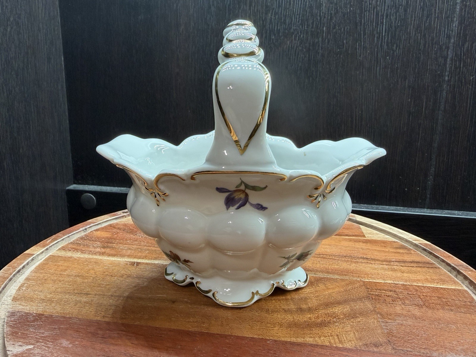 Rare & Beautiful Antique Neu Tettau Porcelain Floral Basket - Made in Bavaria Rare & Beautiful Antique Neu Tettau Porcelain Floral Basket - Made in Bavaria