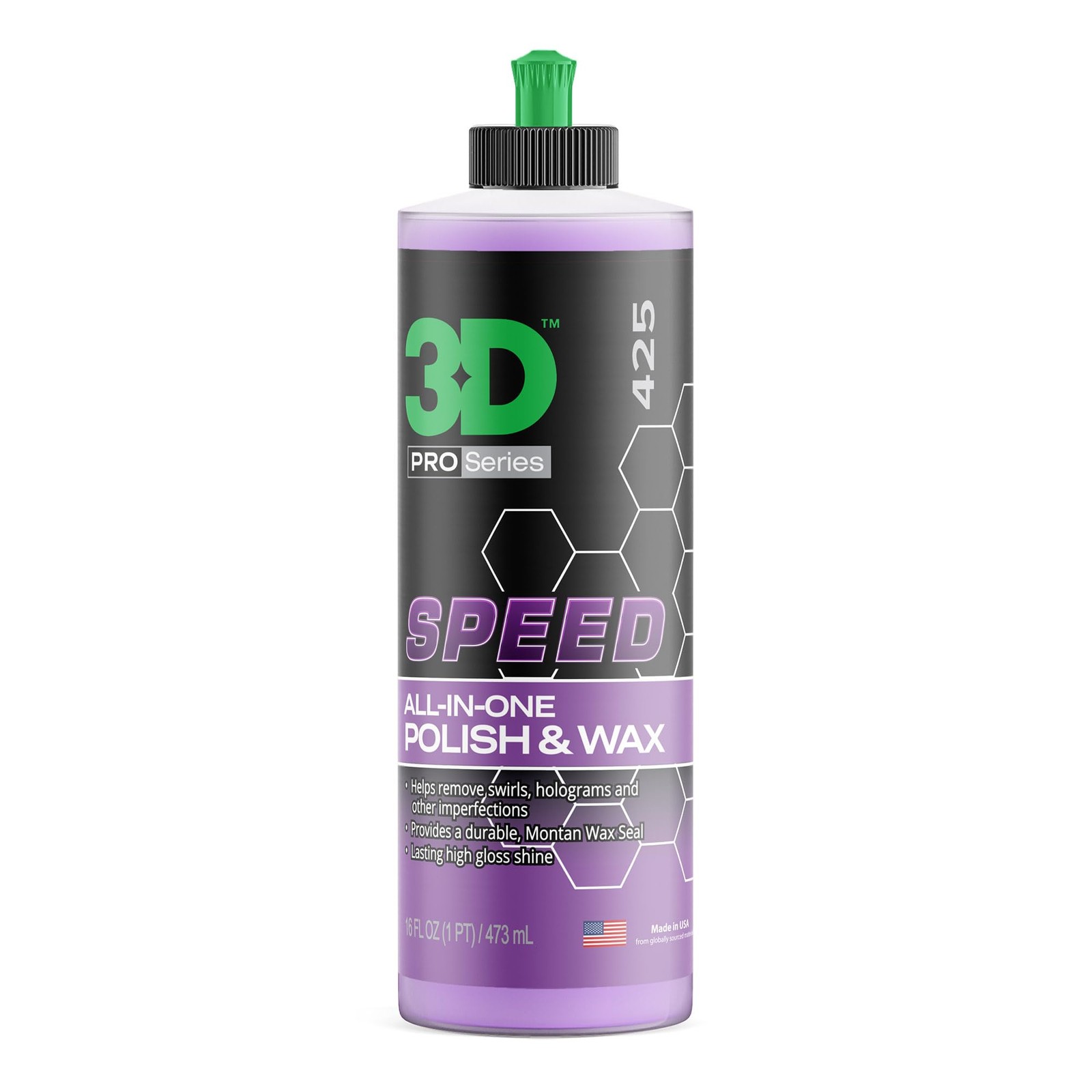 3D Speed All-In-One Polish & Wax – Scratch & Swirl Remove - 16 Fl Oz (Pack of 1)