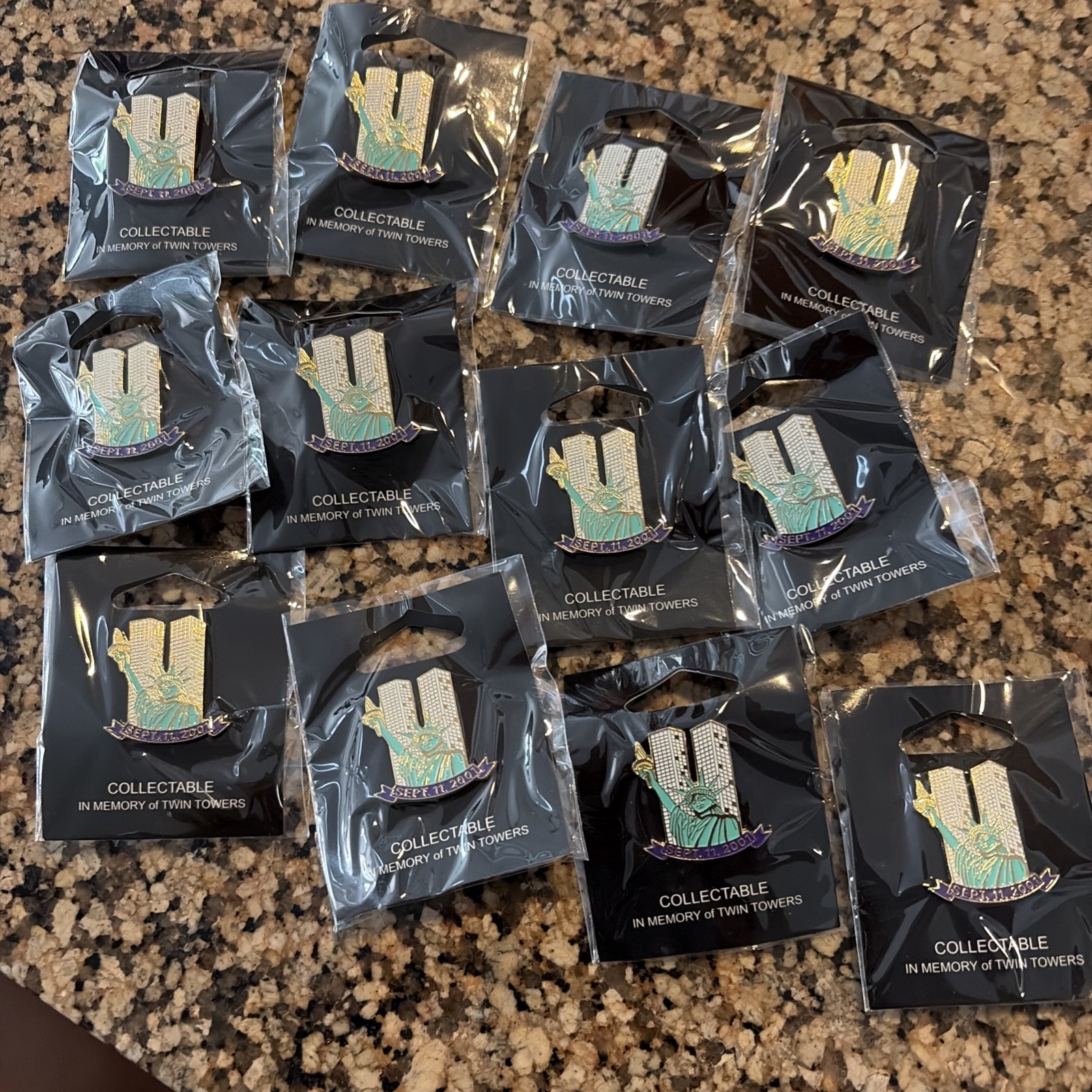 9/11 Collectible Twin Towers Pin Lot Of 12