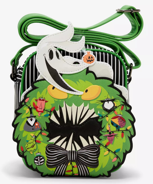 Loungefly Crossbody Nightmare Before Christmas Zero Wreath Glow-in-the-Dark Bag