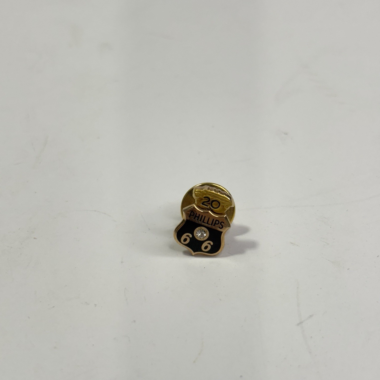 Vintage Phillips 66 Solid 10k 20 Year Gold Lapel Pin