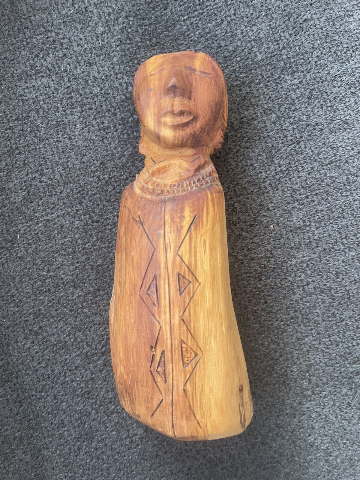 Harry Benally Carved Wood Sculpture Dine Lady Navajo 2006 7 Inches Tall Harry Benally Carved Wood Sculpture Dine Lady Navajo 2006 7 Inches Tall